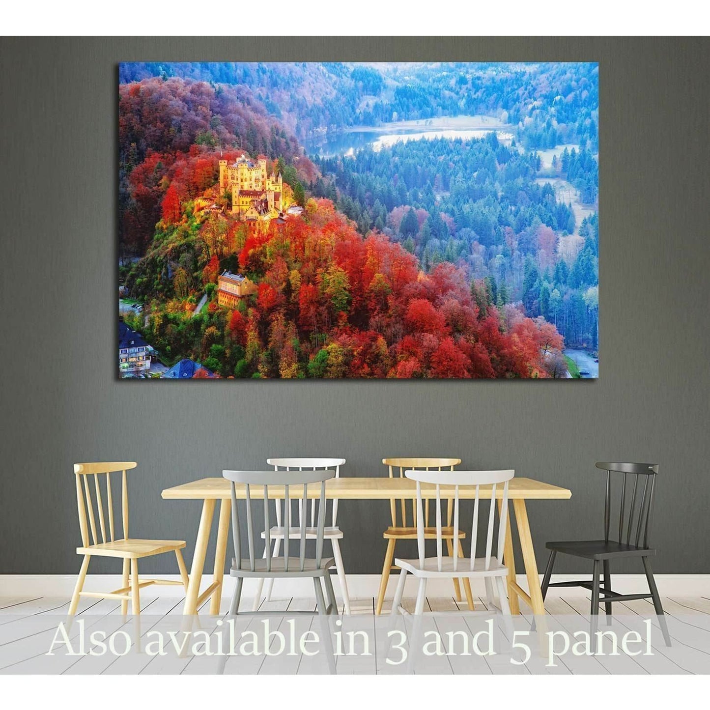 Hohenschwangau castle, Germany, Bavaria region №1811 Ready to Hang Canvas Print - Zellart Canvas Prints ALL_Products, s-1811