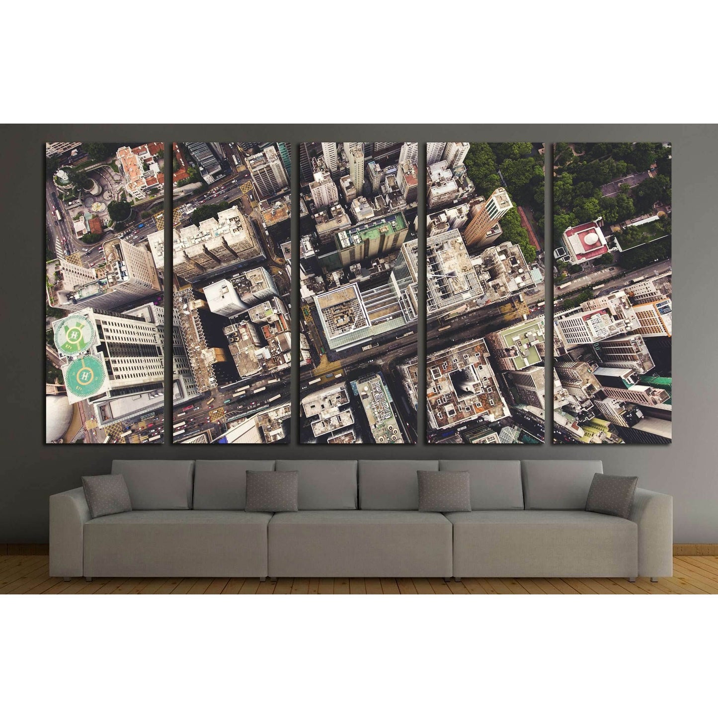 Hong Kong city with tall buildings and development transportation infrastructure №2978 Ready to Hang Canvas PrintCanvas art arrives ready to hang, with hanging accessories included and no additional framing required. Every canvas print is hand-crafted, ma