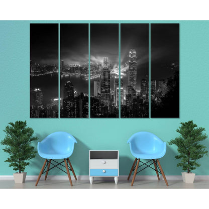 Hong Kong Cityscape №3014 Ready to Hang Canvas Print - Zellart Canvas Prints ALL_Products, z-3014