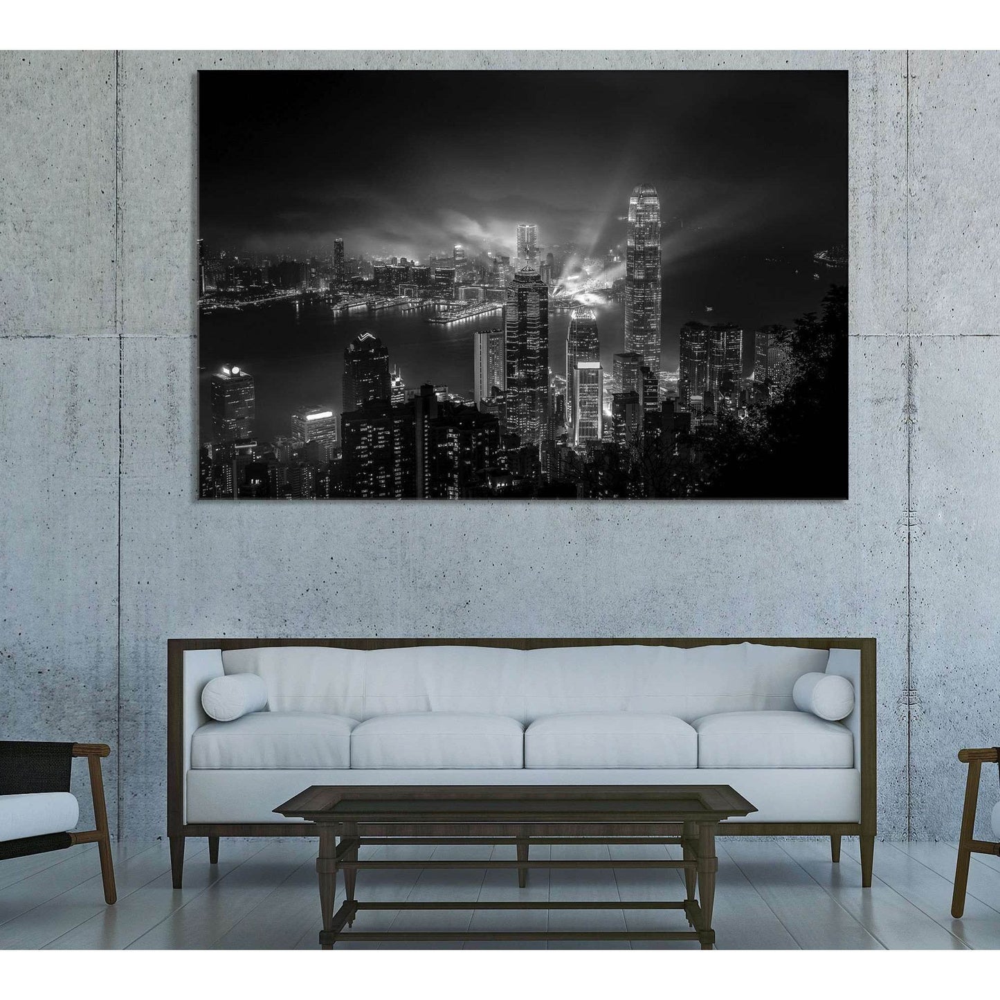 Hong Kong Cityscape №3014 Ready to Hang Canvas Print - Zellart Canvas Prints ALL_Products, z-3014