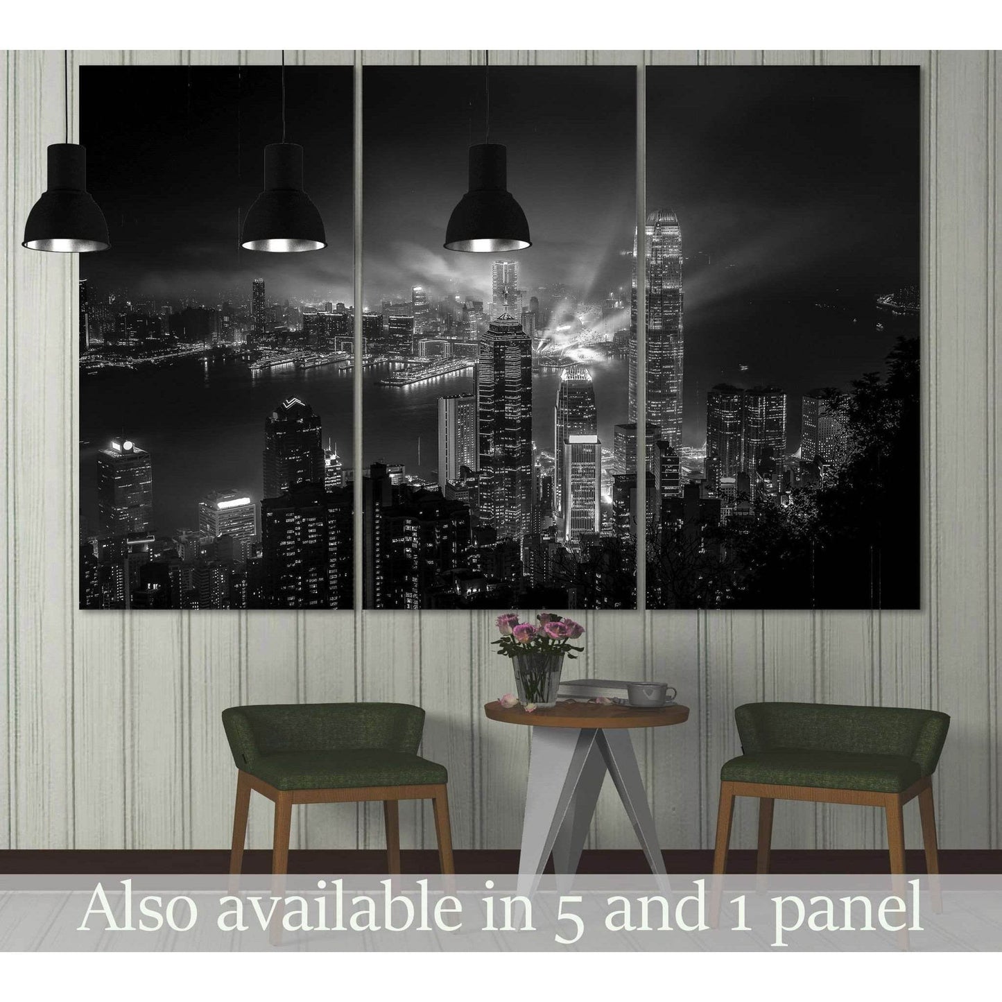 Hong Kong Cityscape №3014 Ready to Hang Canvas Print - Zellart Canvas Prints ALL_Products, z-3014