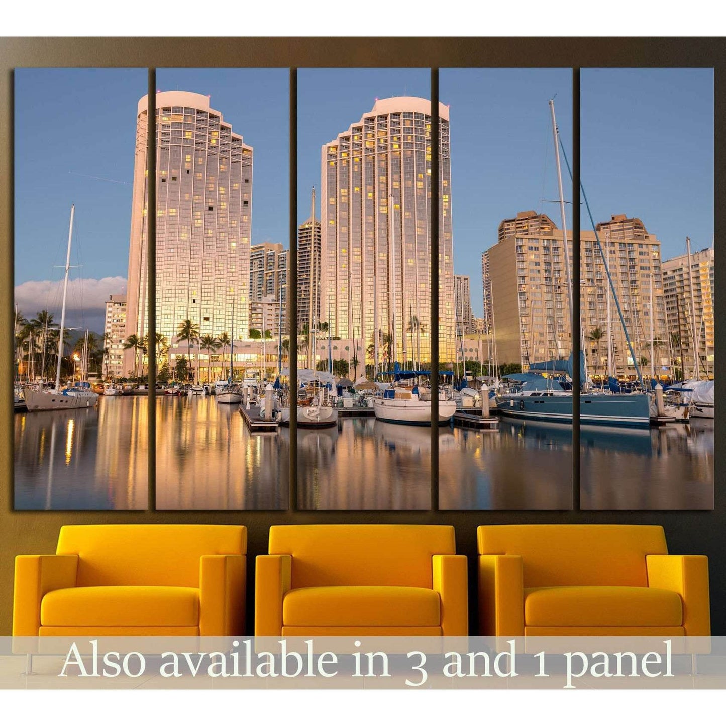 Honolulu, Hawaii №1145 Ready to Hang Canvas Print - Zellart Canvas Prints ALL_Products, s-1145