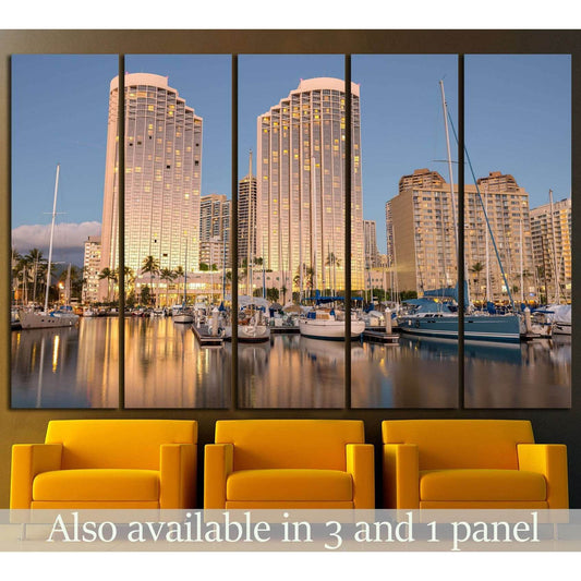 Honolulu, Hawaii №1145 Ready to Hang Canvas Print - Zellart Canvas Prints ALL_Products, s-1145