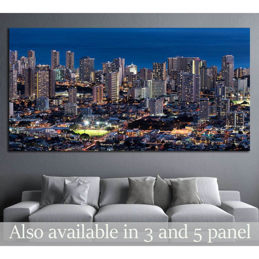 HONOLULU, HAWAII №1753 Ready to Hang Canvas Print - Zellart Canvas Prints ALL_Products, s-1753