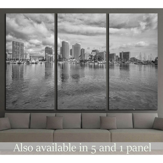 Honolulu, Hawaii, USA, Ala Wai Lagoon and Harbor №1771 Ready to Hang Canvas Print - Zellart Canvas Prints ALL_Products, s-1771