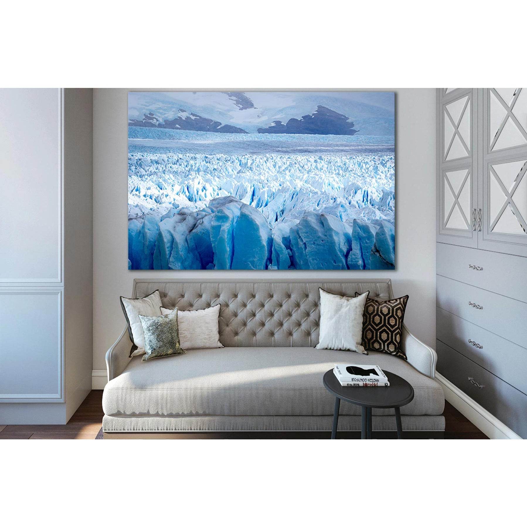 Horizontal View Glacier Perito Moreno №SL1309 Ready to Hang Canvas Print - Zellart Canvas Prints 0new, ALL_Products, Glacials