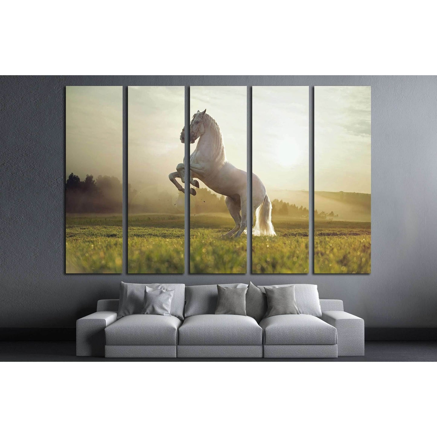Horse at sunset wall art №5005 - Zellart Canvas Prints ALL_Products, Horses, s-5005