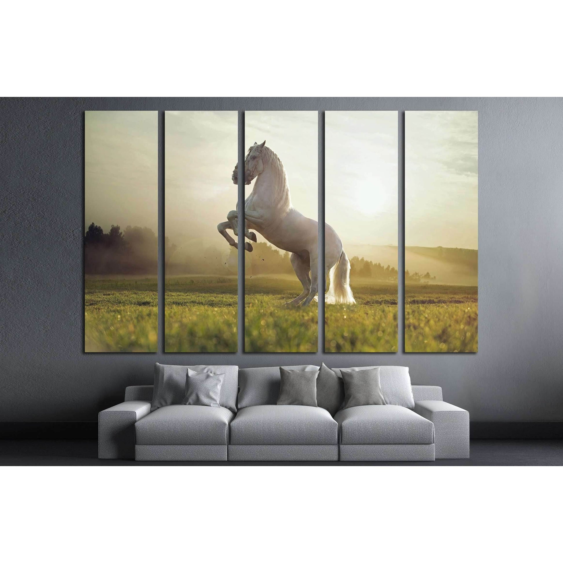 Horse at sunset wall art №5005 - Zellart Canvas Prints ALL_Products, Horses, s-5005