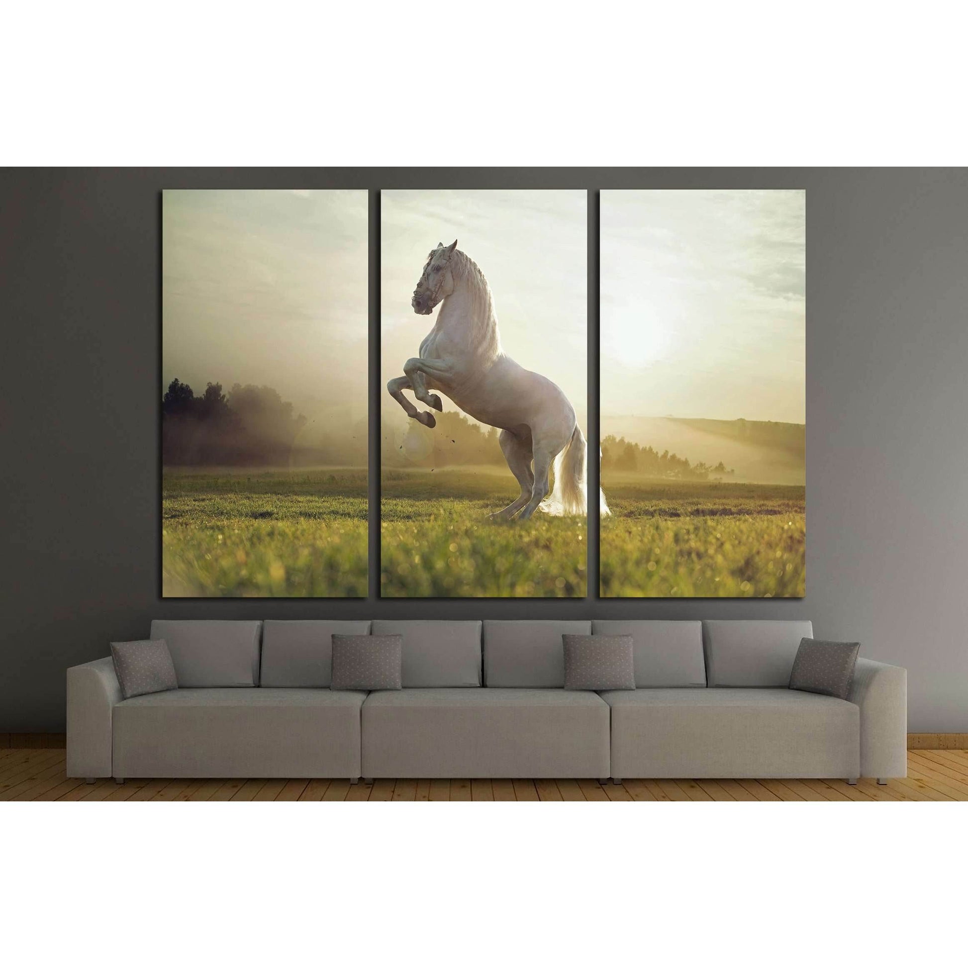 Horse at sunset wall art №5005 - Zellart Canvas Prints ALL_Products, Horses, s-5005