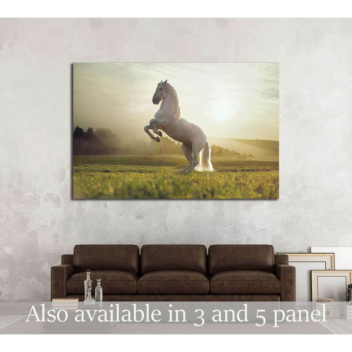 Horse at sunset wall art №5005 - Zellart Canvas Prints ALL_Products, Horses, s-5005