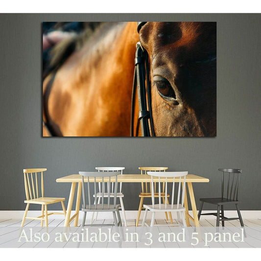 horse eye - soft focus with film filter №1854 Ready to Hang Canvas Print - Zellart Canvas Prints ALL_Products, Horses, s-1854