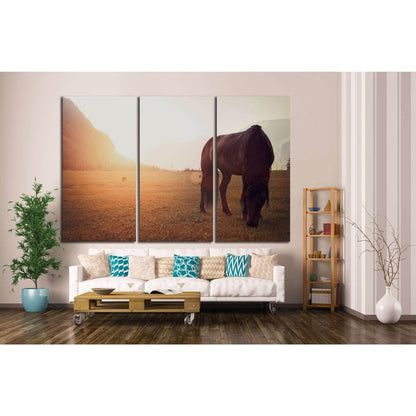Horse in field №1327 Ready to Hang Canvas Print - Zellart Canvas Prints ALL_Products, Horses, s-1327
