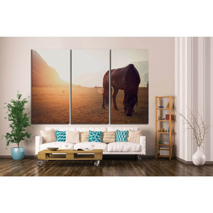 Horse in field №1327 Ready to Hang Canvas PrintCanvas art arrives ready to hang, with hanging accessories included and no additional framing required. Every canvas print is hand-crafted, made on-demand at our workshop and expertly stretched around 100% No
