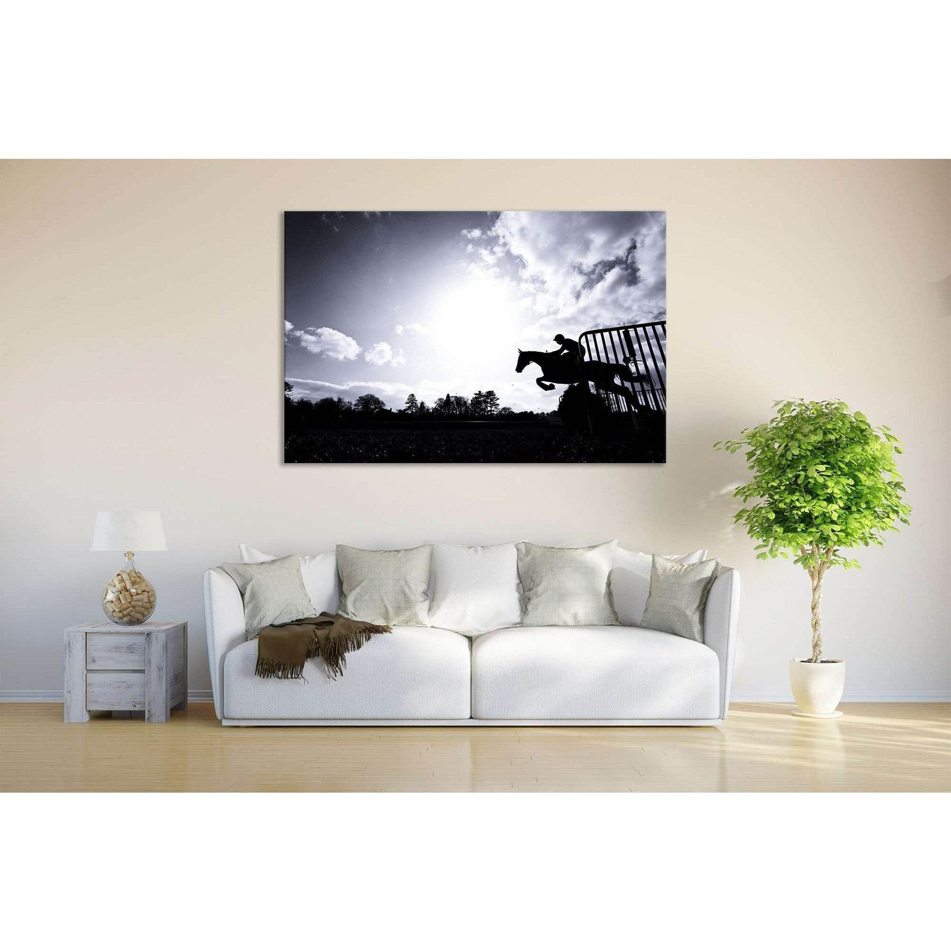 Horse Racing №650 Ready to Hang Canvas Print - Zellart Canvas Prints ALL_Products, autopostr_pinterest_65155, autopostr_pinterest_65157, autopostr_pinterest_65158, autopostr_pinterest_65160, Horses