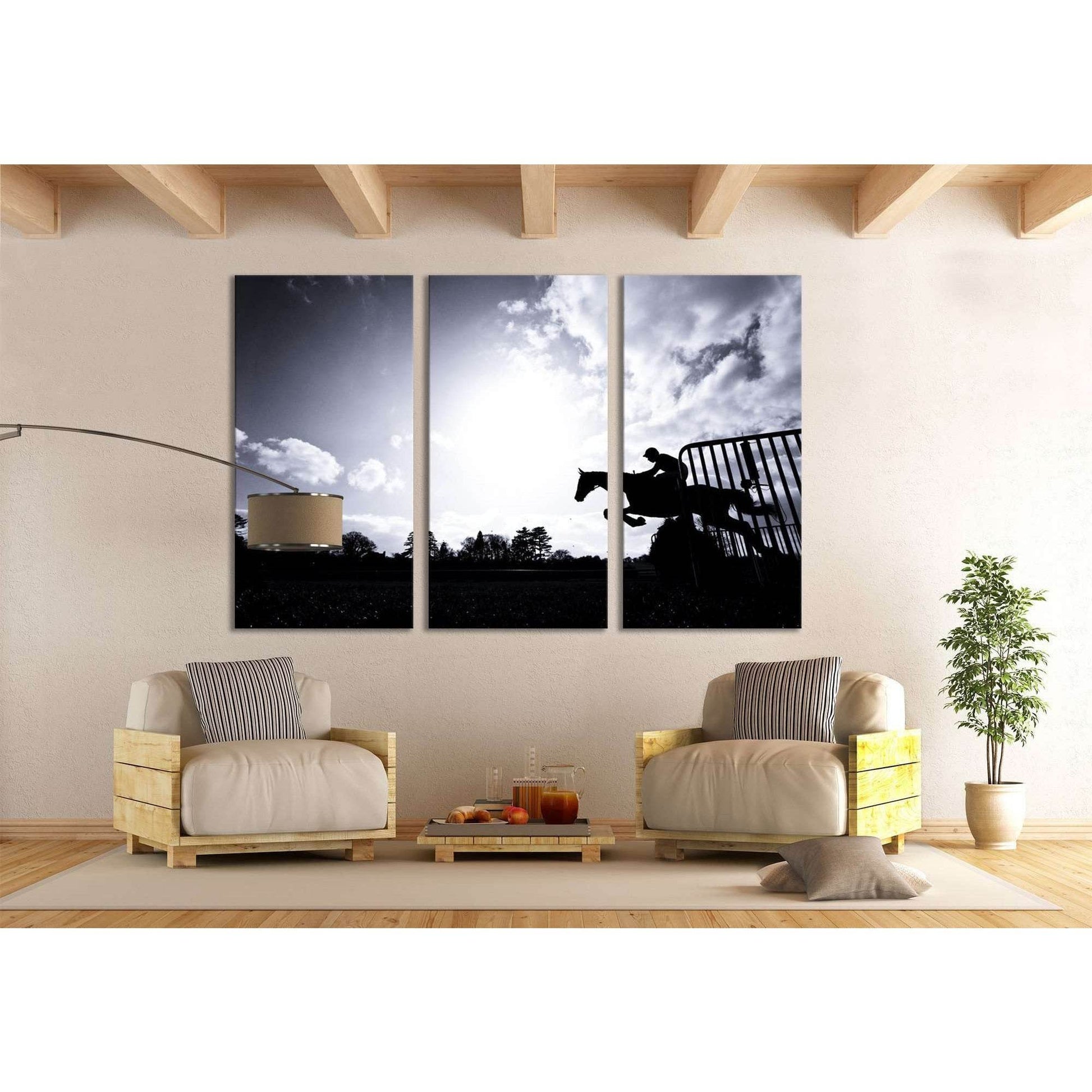 Horse Racing №650 Ready to Hang Canvas Print - Zellart Canvas Prints ALL_Products, autopostr_pinterest_65155, autopostr_pinterest_65157, autopostr_pinterest_65158, autopostr_pinterest_65160, Horses