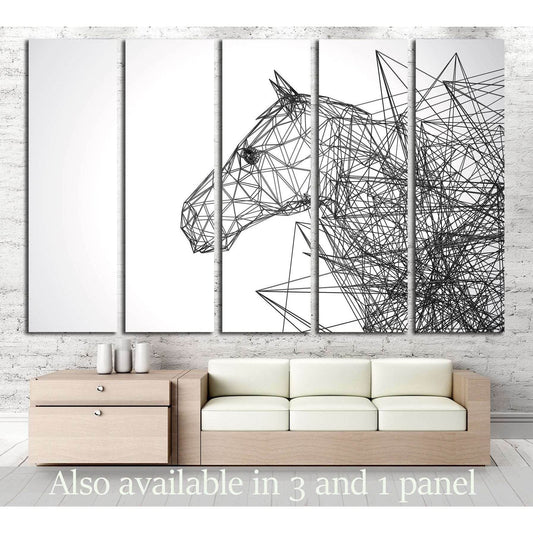 horse stylized low poly wire construction concept concepts connection №2883 Ready to Hang Canvas PrintCanvas art arrives ready to hang, with hanging accessories included and no additional framing required. Every canvas print is hand-crafted, made on-deman