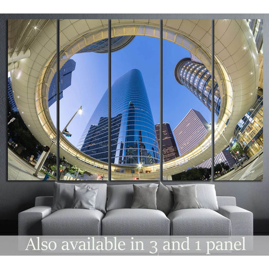 Houston Downtown №1010 Ready to Hang Canvas Print - Zellart Canvas Prints ALL_Products, s-1010