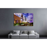 Houston, Texas downtown cityscape at night №2075 Ready to Hang Canvas Print