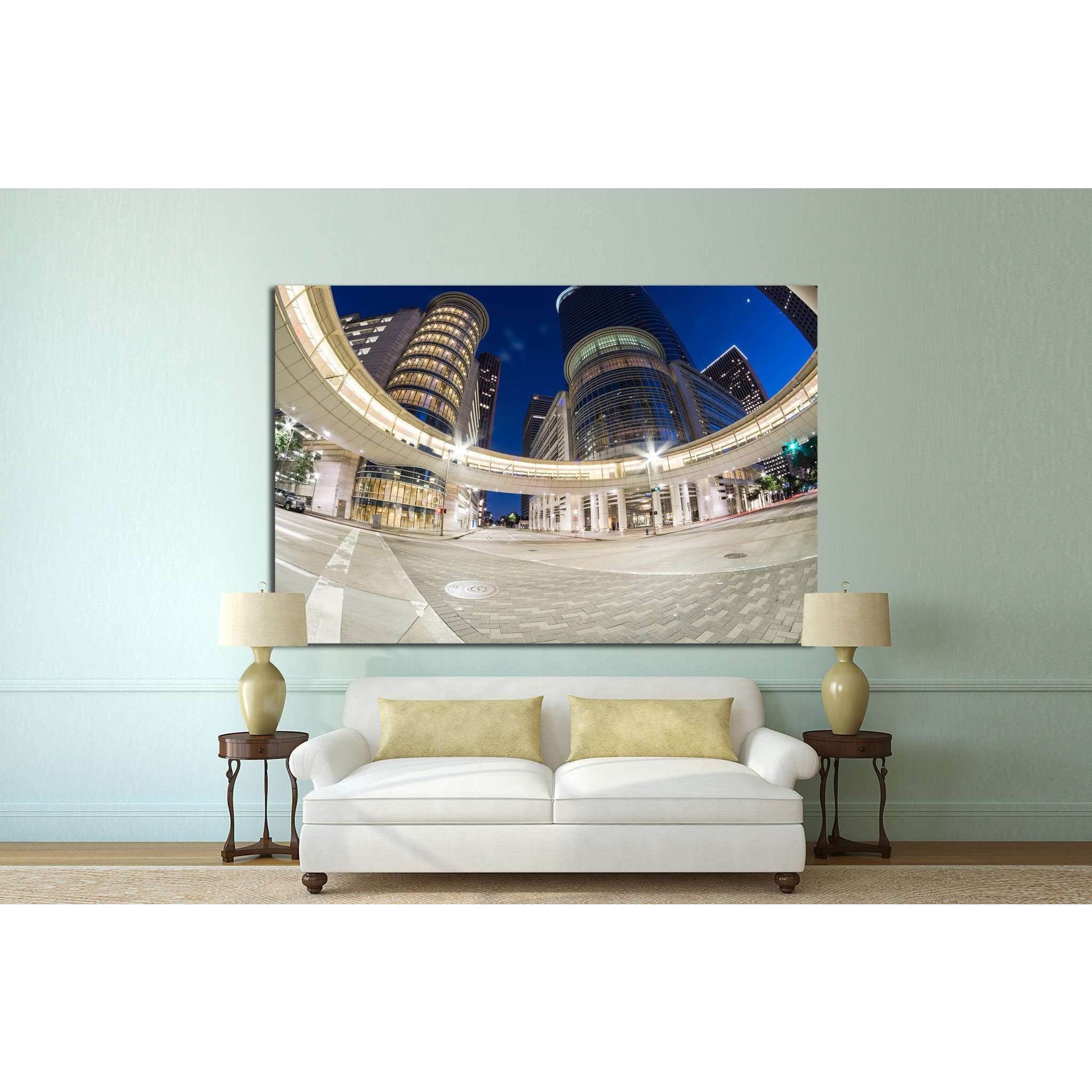 Houston with modern skyscrapers №1009 Ready to Hang Canvas Print