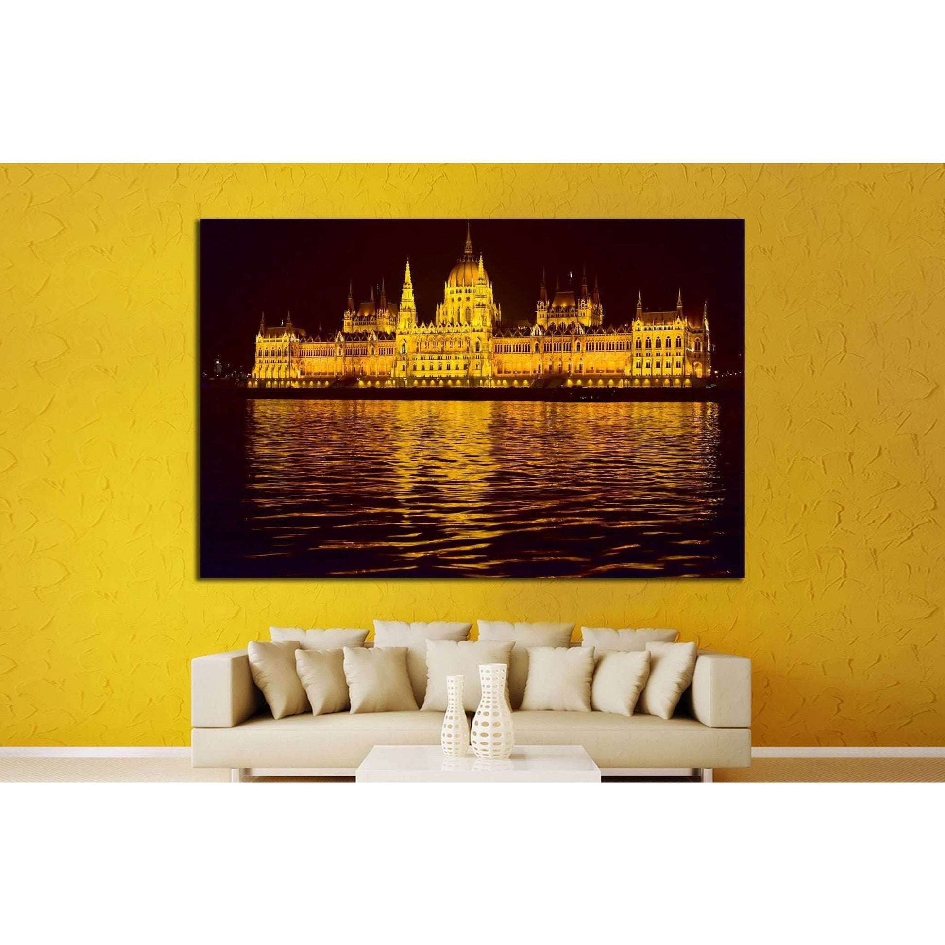 hungarian parliament building №724 Ready to Hang Canvas Print - Zellart Canvas Prints ALL_Products, s-724