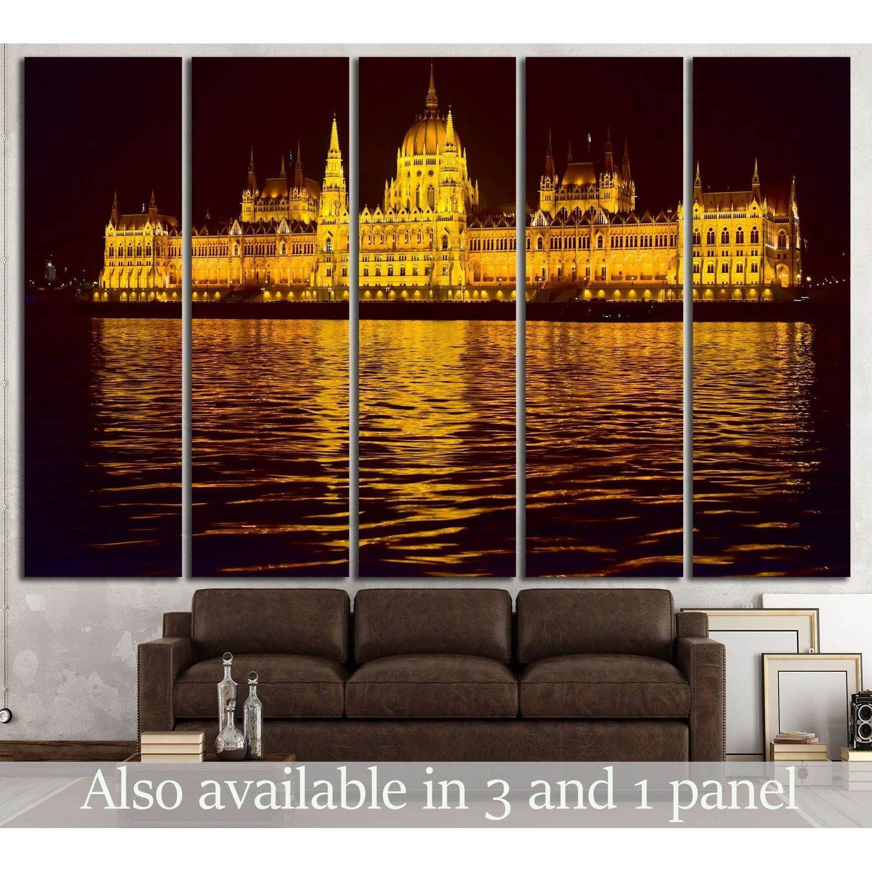 hungarian parliament building №724 Ready to Hang Canvas Print - Zellart Canvas Prints ALL_Products, s-724