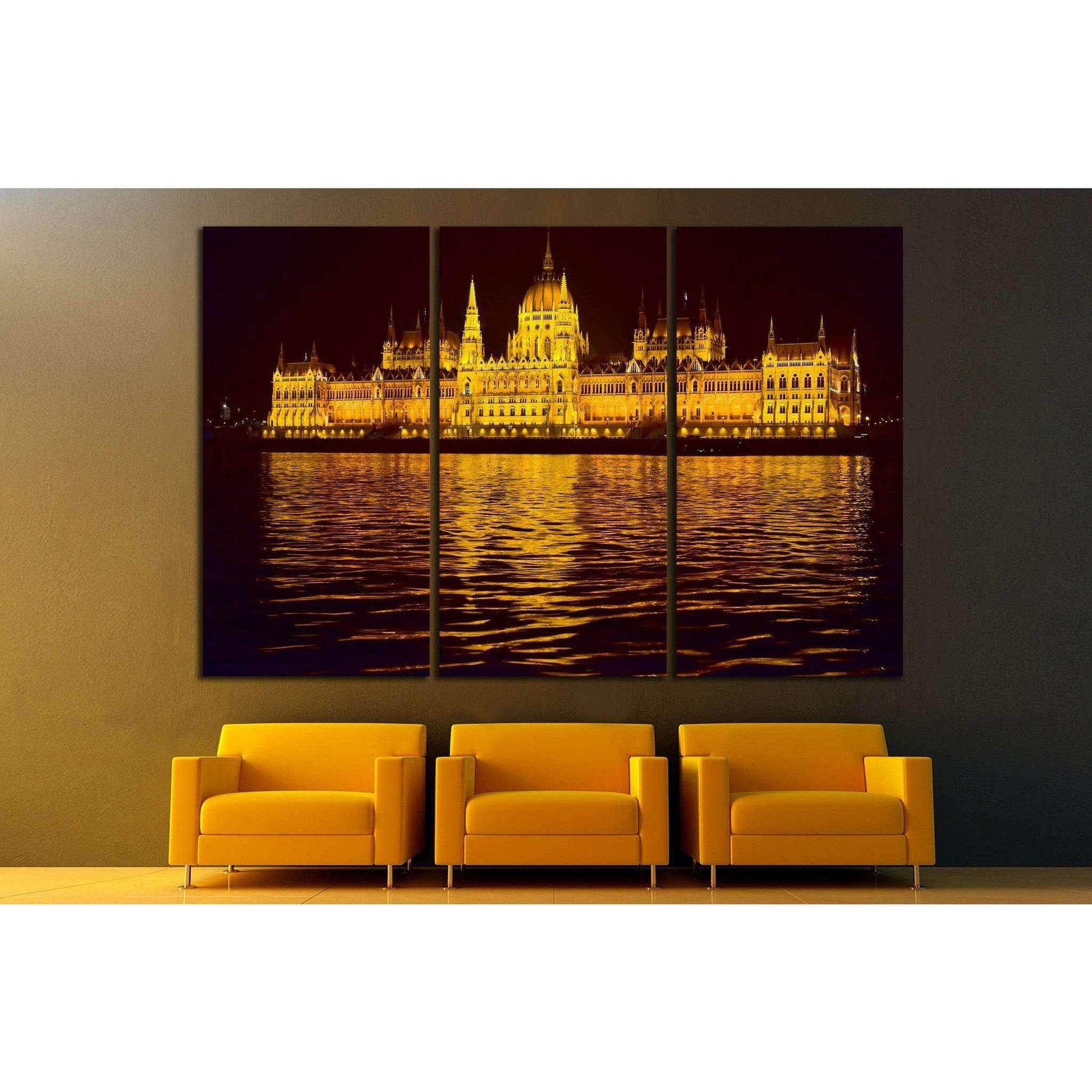 hungarian parliament building №724 Ready to Hang Canvas Print - Zellart Canvas Prints ALL_Products, s-724