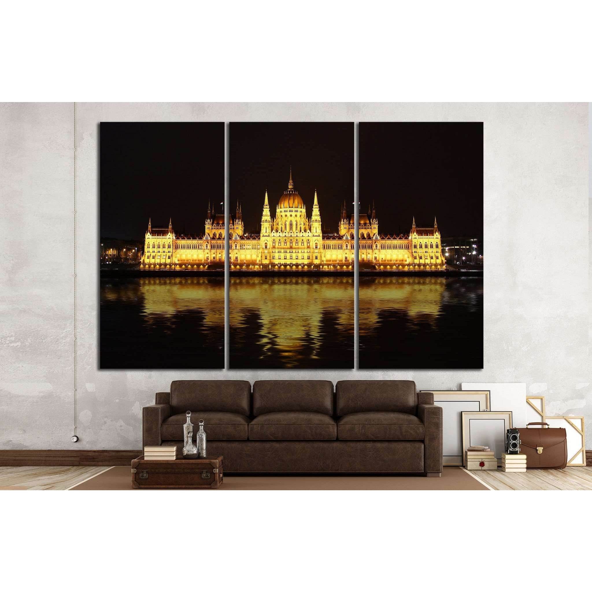 Hungarian Parliament Building №521 Ready to Hang Canvas Print