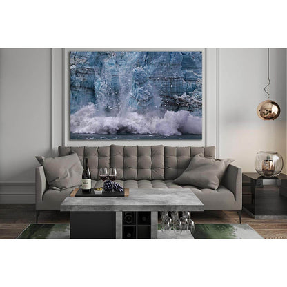 Ice Calving From Margerie Glacier №SL1314 Ready to Hang Canvas Print - Zellart Canvas Prints 0new, ALL_Products, Glacials