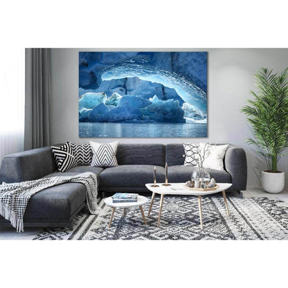 Ice Cave At Spencer Glacier №SL1352 Ready to Hang Canvas Print - Zellart Canvas Prints 0new, ALL_Products, Glacials