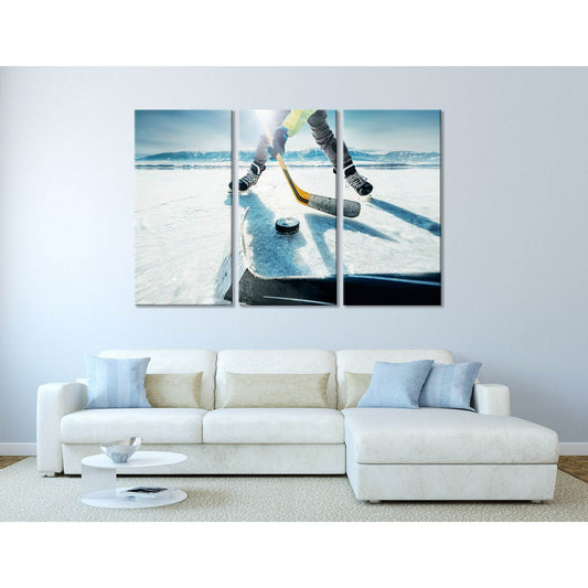 Ice Hockey Game Moment №04441 Ready to Hang Canvas Print - Zellart Canvas Prints ALL_Products
