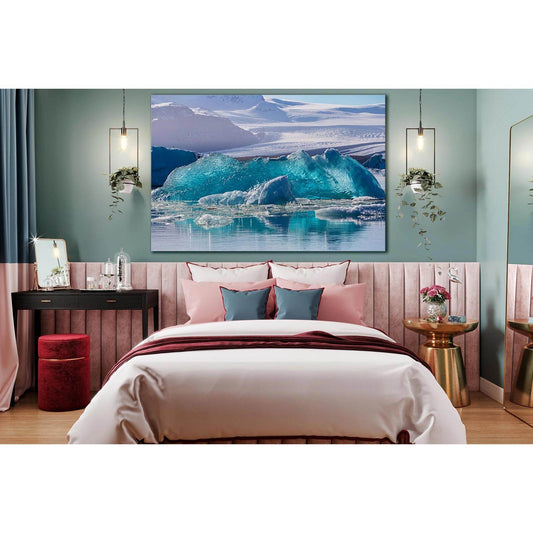 Icebergs In The Glacial Lagoon №SL1322 Ready to Hang Canvas Print - Zellart Canvas Prints 0new, ALL_Products, Glacials
