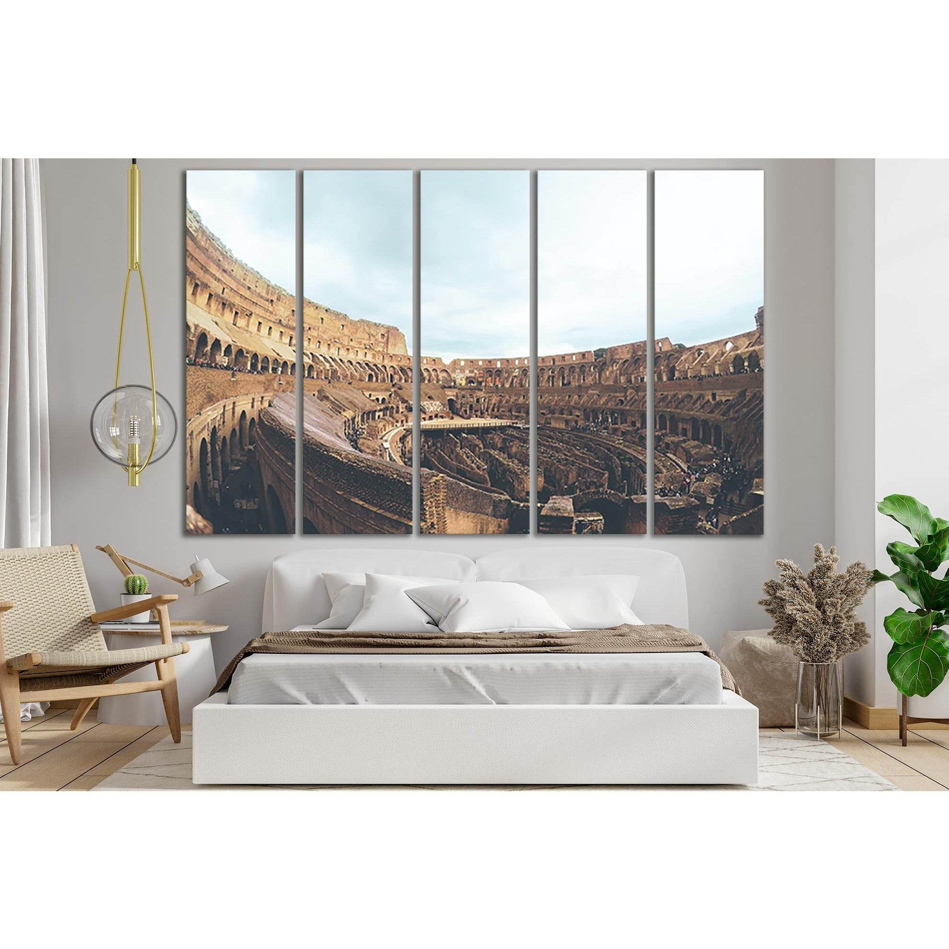 Inside The Coliseum In Rome №SL1406 Ready to Hang Canvas Print - Zellart Canvas Prints 0new, ALL_Products, Architecture