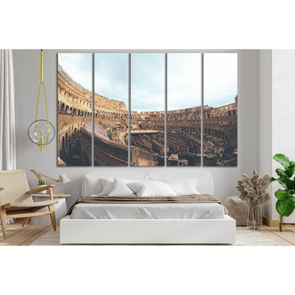 Inside The Coliseum In Rome №SL1406 Ready to Hang Canvas Print - Zellart Canvas Prints 0new, ALL_Products, Architecture