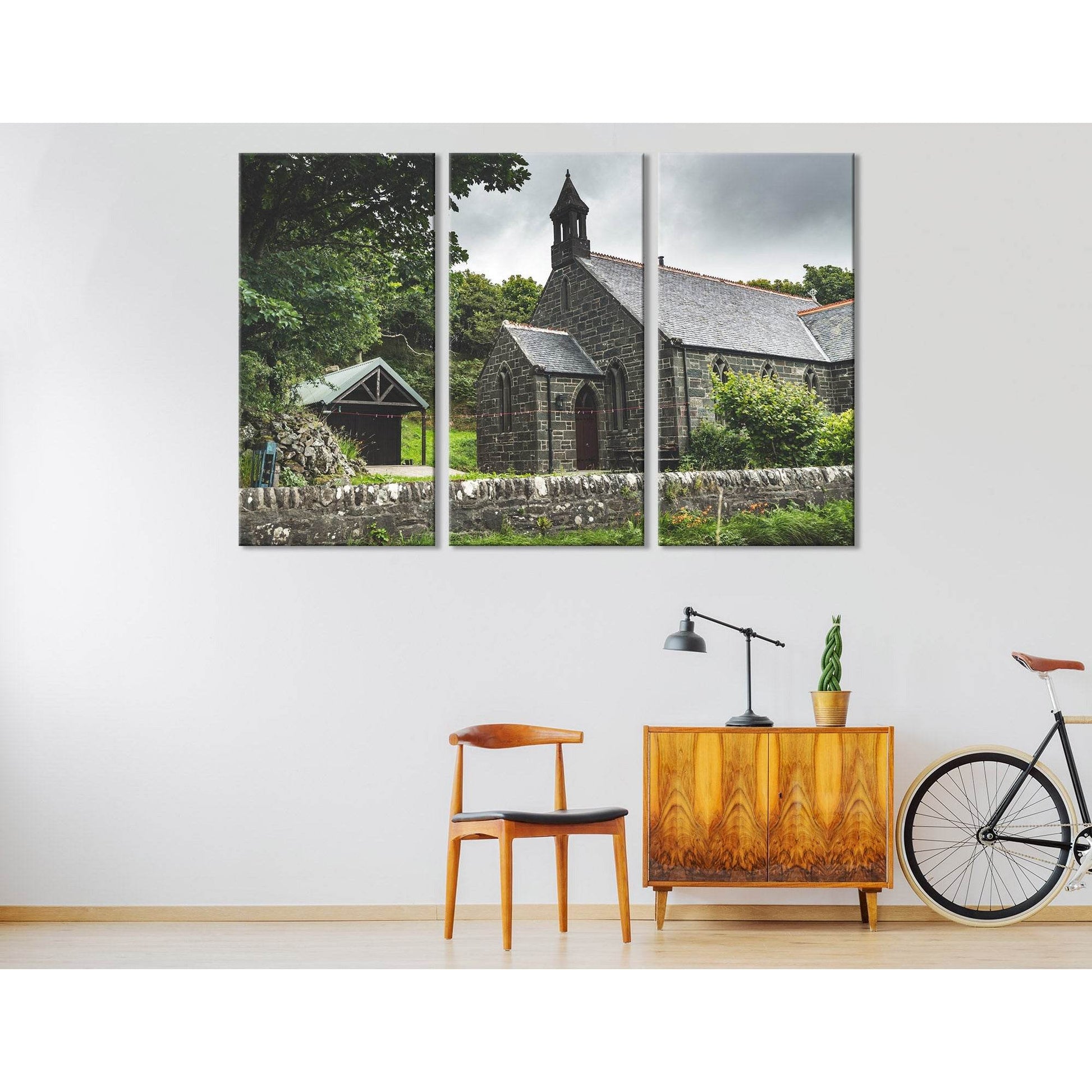 Irish Brick House Cottage №04202 Ready to Hang Canvas Print - Zellart Canvas Prints ALL_Products