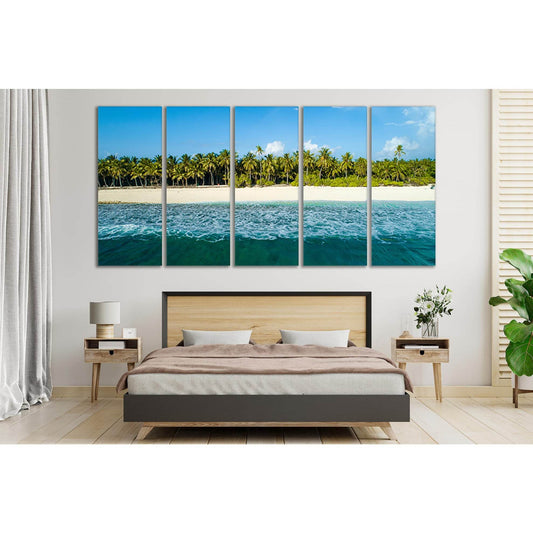 Island Fuvahmulah Maldives №SL76 Ready to Hang Canvas Print - Zellart Canvas Prints 0new, ALL_Products, Beach Ocean & Waves
