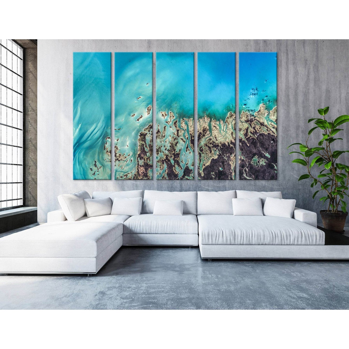 Island In The Ocean №04282 Ready to Hang Canvas Print - Zellart Canvas Prints ALL_Products