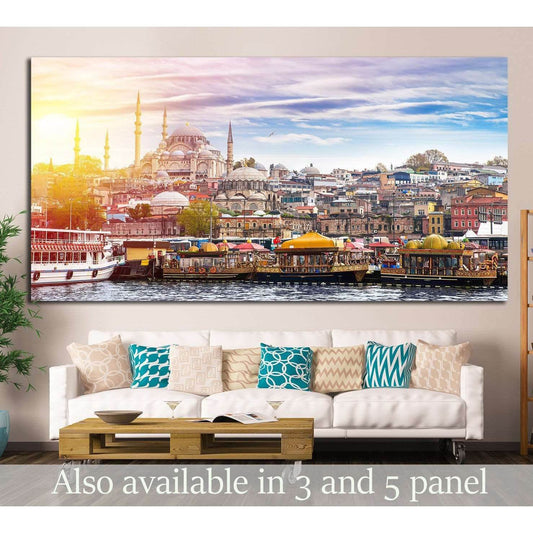 Istanbul, Turkey, Eastern Tourist City №1179 Ready to Hang Canvas Print - Zellart Canvas Prints ALL_Products, s-1179