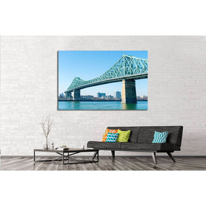 Jacques-Cartier Bridge in Montreal, at sunset №2016 Ready to Hang Canvas Print - Zellart Canvas Prints ALL_Products, s-2016