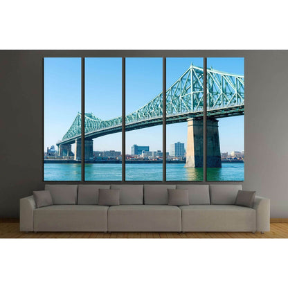 Jacques-Cartier Bridge in Montreal, at sunset №2016 Ready to Hang Canvas Print - Zellart Canvas Prints ALL_Products, s-2016