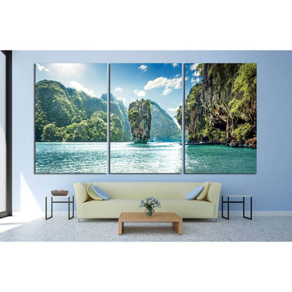 James Bond Island in Phang Nga Bay, Thailand №3091 Ready to Hang Canvas Print - Zellart Canvas Prints ALL_Products, s-3091