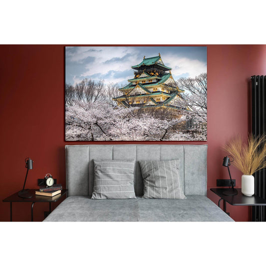 Japan Architecture And Spring №SL1364 Ready to Hang Canvas Print - Zellart Canvas Prints 0new, ALL_Products, Architecture