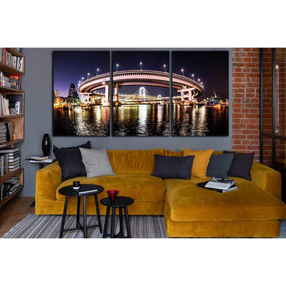 Japan Rainbow Bridge №SL1098 Ready to Hang Canvas Print - Zellart Canvas Prints 0new, ALL_Products, Bridges Wall Art