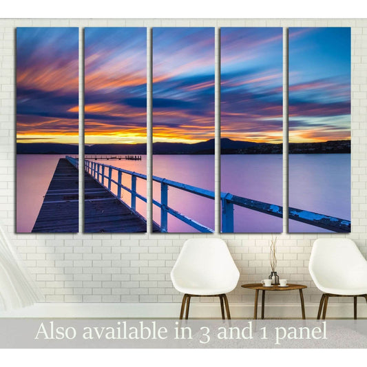 Jetty Sunset. Australia №3163 Ready to Hang Canvas Print - Zellart Canvas Prints ALL_Products, s-3163