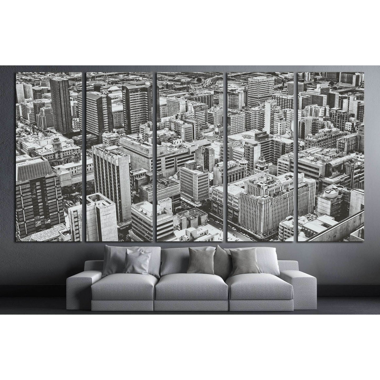 Johannesburg Central Business District has the most dense collection of skyscrapers in Africa №2945 Ready to Hang Canvas Print - Zellart Canvas Prints ALL_Products, s-2945