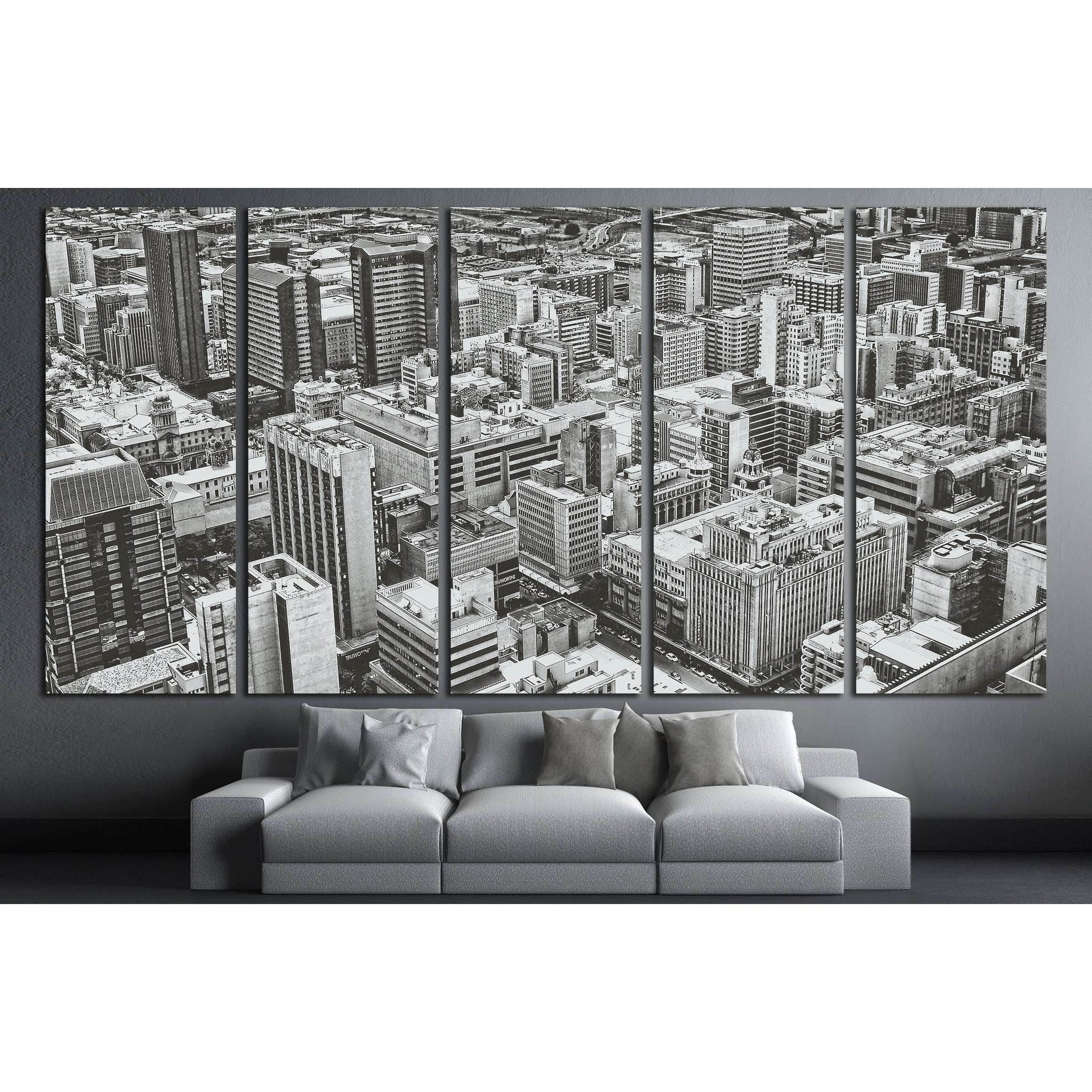 Johannesburg Central Business District has the most dense collection of skyscrapers in Africa №2945 Ready to Hang Canvas Print - Zellart Canvas Prints ALL_Products, s-2945
