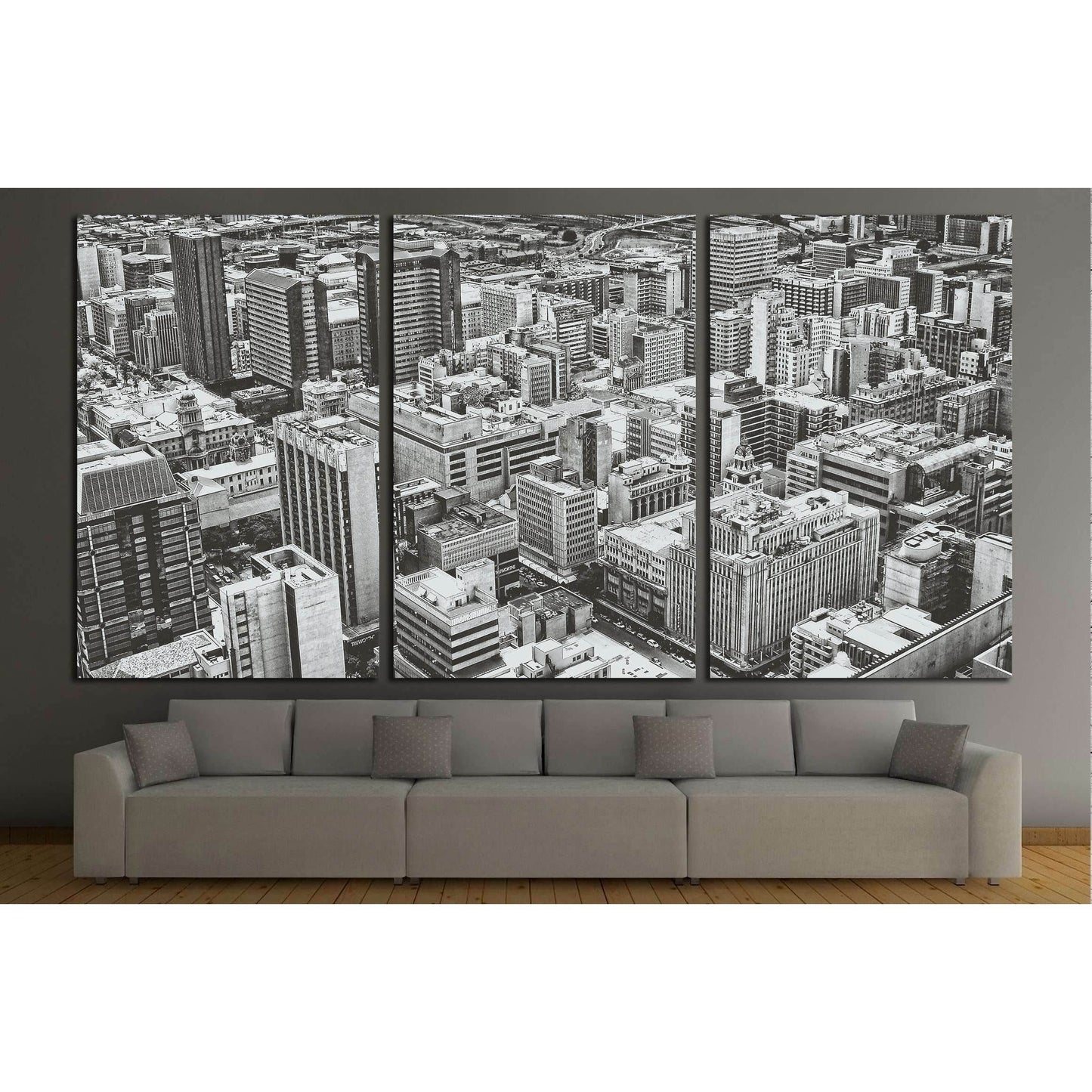 Johannesburg Central Business District has the most dense collection of skyscrapers in Africa №2945 Ready to Hang Canvas Print - Zellart Canvas Prints ALL_Products, s-2945