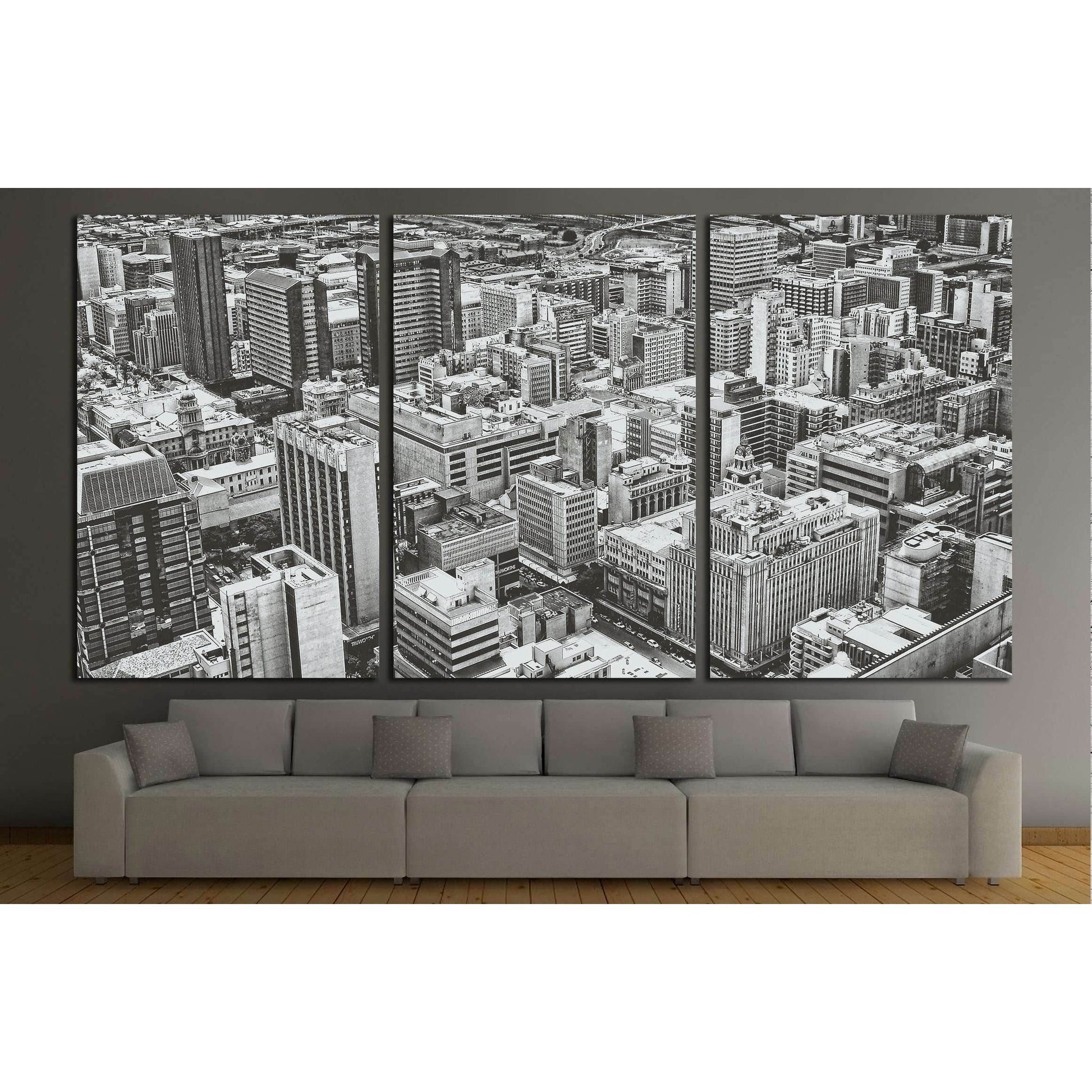 Johannesburg Central Business District has the most dense collection of skyscrapers in Africa №2945 Ready to Hang Canvas Print - Zellart Canvas Prints ALL_Products, s-2945
