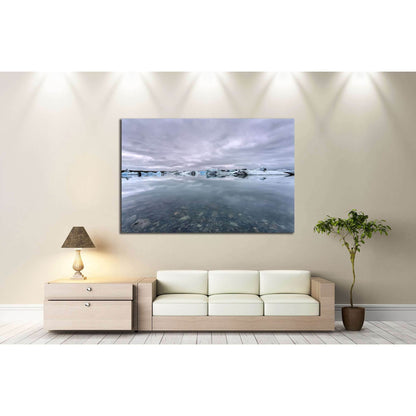 Jokulsarlon Glacial Lagoon - Jokulsarlon. Vatnajokull National Park. №2679 Ready to Hang Canvas Print - Zellart Canvas Prints ALL_Products, s-2679