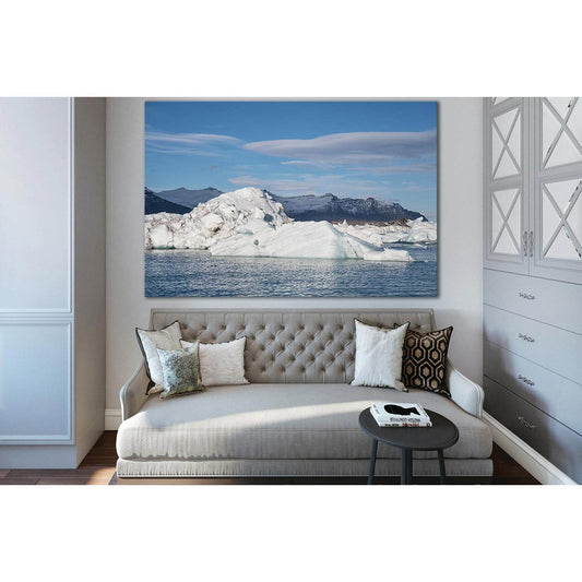 Jokulsarlon Glacier Lagoon In Iceland №SL1333 Ready to Hang Canvas Print - Zellart Canvas Prints 0new, ALL_Products, Glacials