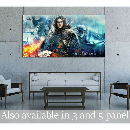 jon snow №3319 Ready to Hang Canvas Print - Zellart Canvas Prints ALL_Products, s-3319